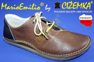 MarioEmilo Półbuty Sportowe Damskie SKÓRA D169 brąz