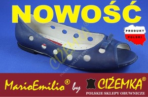 MarioEmilio Balerinki BALERINY damskie 17 NIEBIESKIE GRANATOWE