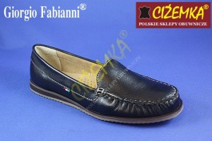 Giorgio Fabianni Półbuty MOKASYNY Damskie 655B czarne