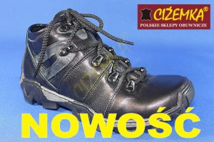 SUPER Trzewiki Kozaki Trekking Damskie Hak (H) CZARNE