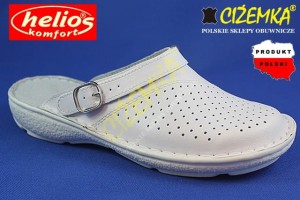 HELIOS Klapki Sandały Damskie SŁUŻBA ZDROWIA 654 BIAŁE