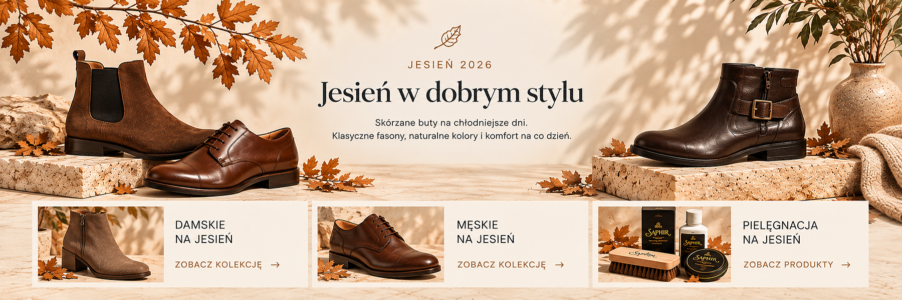 Jesień 2026 - damskie i męskie obuwie oraz pielęgnacja